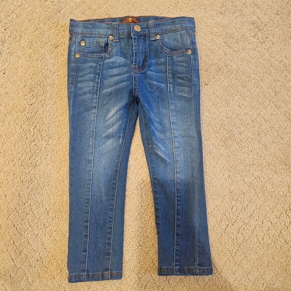 Size 3t designer jeans kids 7 For All Mankind - Picture 1 of 2